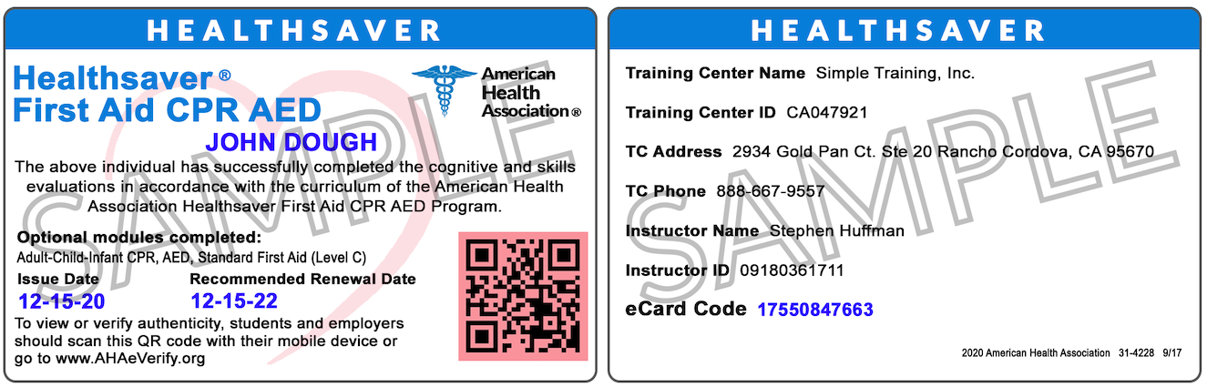 Sample Cards